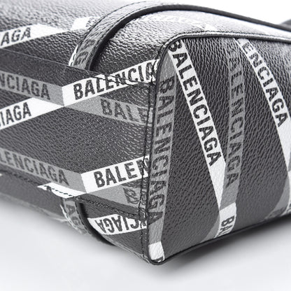 Balenciaga Coated Canvas Losange Monogram Mini Tote Black Grey 7 of 8