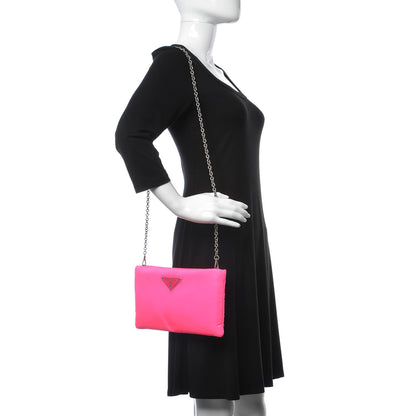 Prada Tessuto Nylon Crossbody Fluorescent Pink 2 of 7