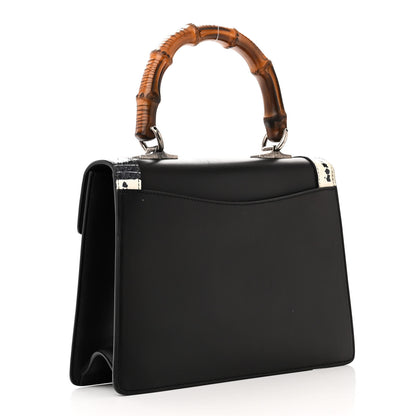 Gucci Calfskin Snakeskin Small Lilith Top Handle Bag Black 3 of 11