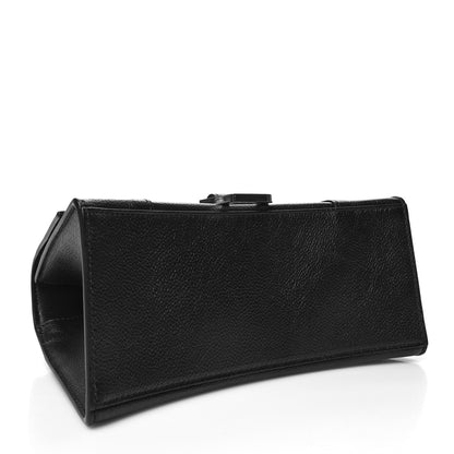 Balenciaga Grained Calfskin Small Hourglass Top Handle Bag Black 4 of 12