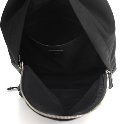 Fendi Nylon Vitello Elite Monster Eyes Rounded Backpack Black Yellow 4 of 11