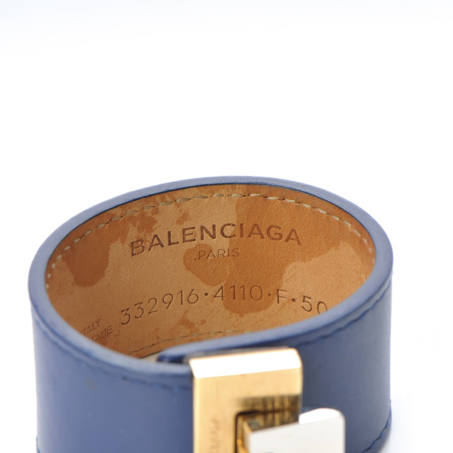 Calfskin Le Dix Bracelet Buckle Bracelet Bleu
