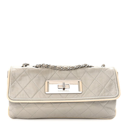 Chanel Lambskin East West Mademoiselle Flap Grey 1 of 10