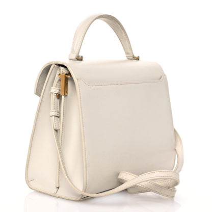 Saint Laurent Grain de Poudre Medium Classic Monogram Cassandra Top Handle Crema Soft Rouge Legion 2 of 20