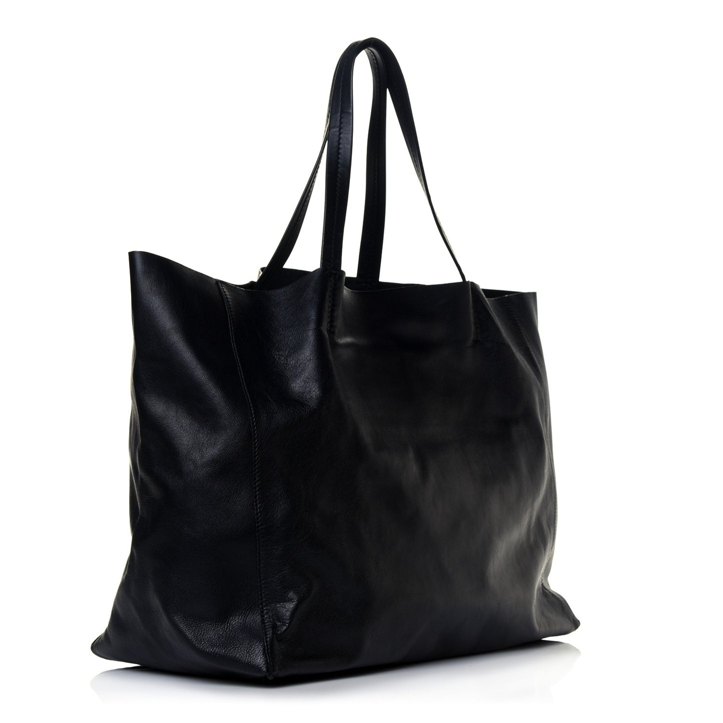 Lambskin Horizontal Cabas Navy Blue
