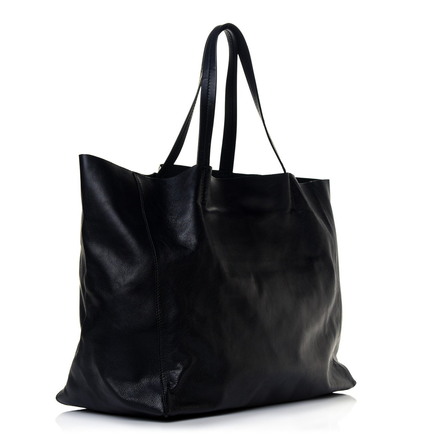 Celine Lambskin Horizontal Cabas Navy Blue 2 of 5