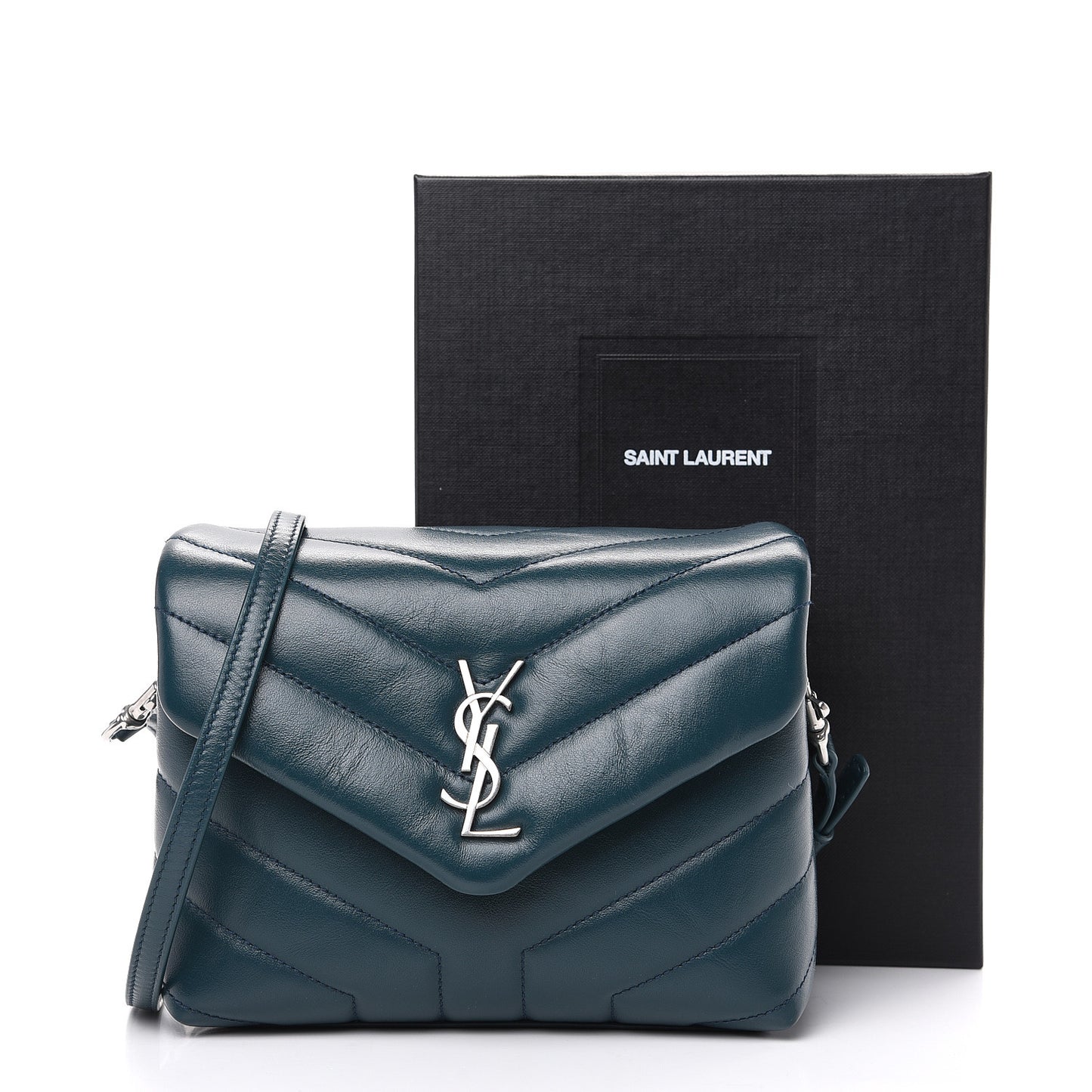 Calfskin Y Quilted Monogram Toy Loulou Satchel Dark Green