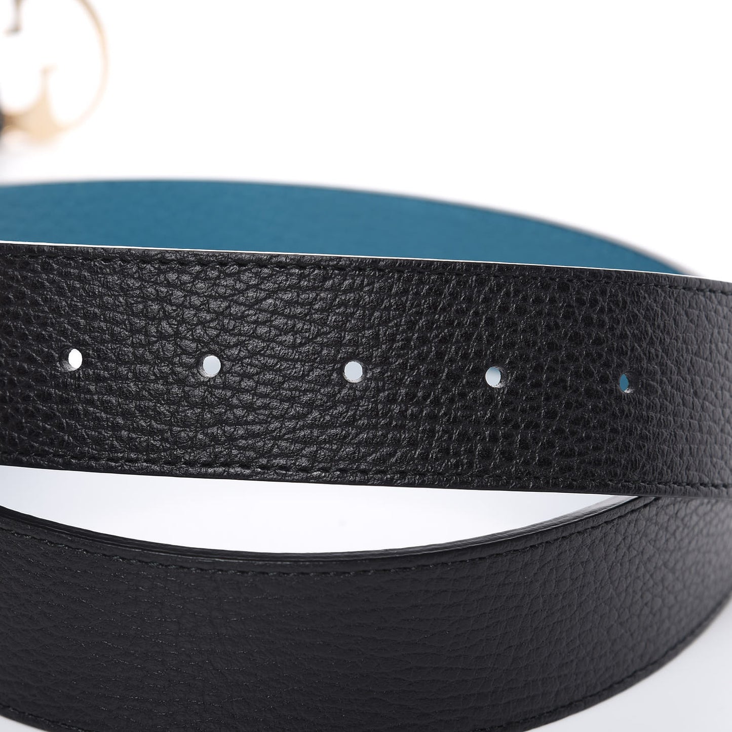 Dollar Calfskin 1973 Reversible Belt 100 40 Black Deep Cobalt