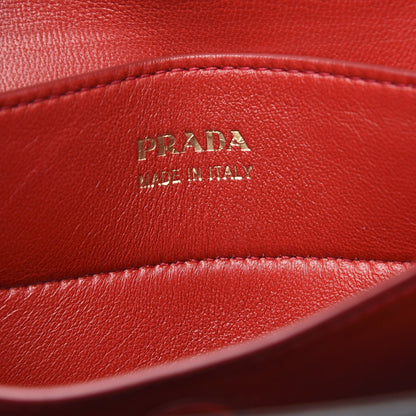 Prada Saffiano Cuir Medium Double Bag Black Fuoco 7 of 10