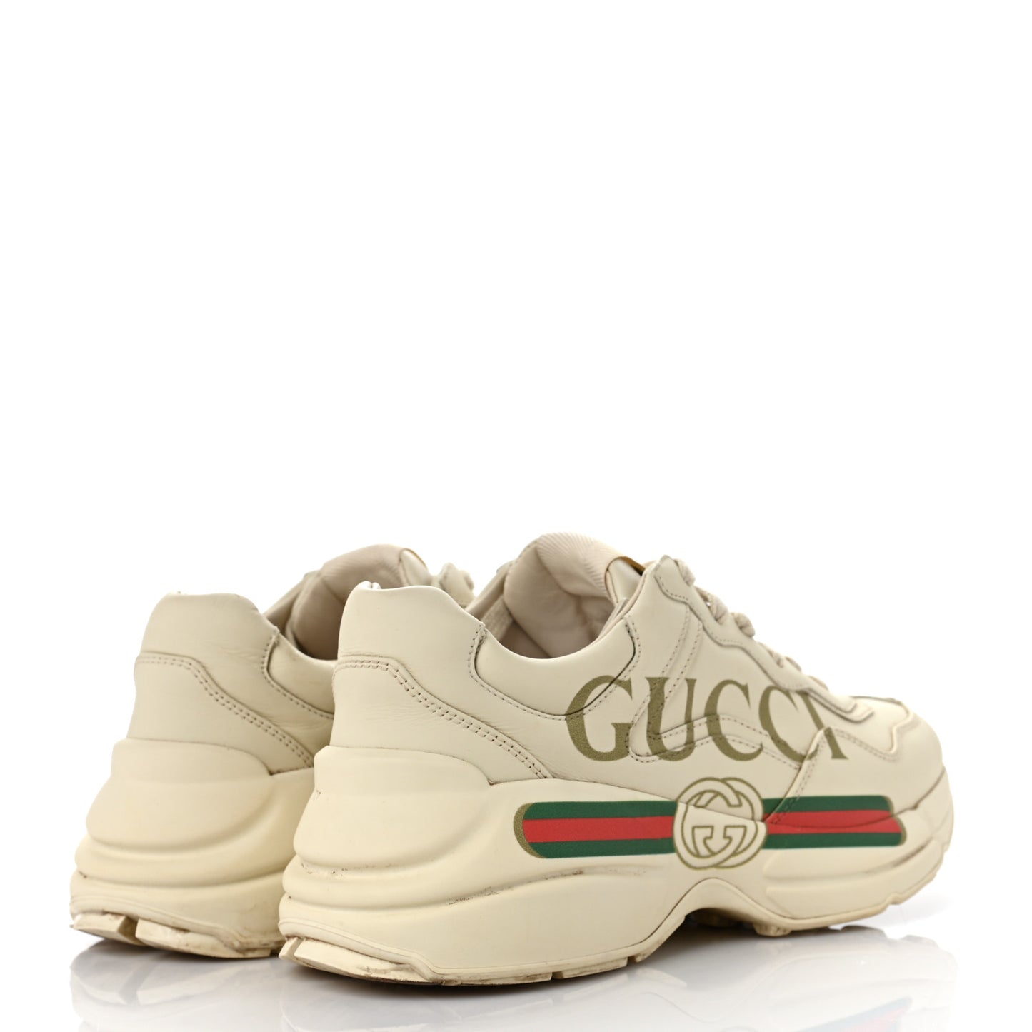 Calfskin Logo Womens Rhyton Sneakers 37 Ivory