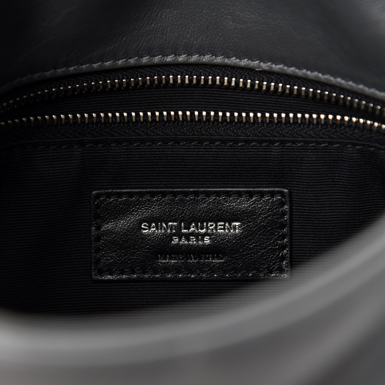 Saint Laurent Lambskin Quilted Toy Loulou Puffer Monogram Chain Satchel Storm 8 of 12