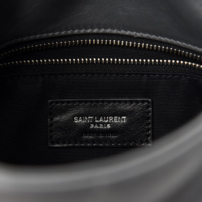 Saint Laurent Lambskin Quilted Toy Loulou Puffer Monogram Chain Satchel Storm 8 of 12