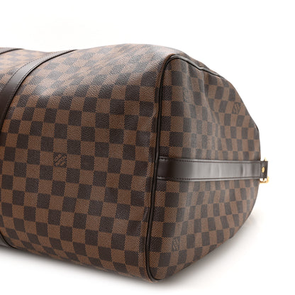 Louis Vuitton Damier Ebene Keepall Bandouliere 55 9 of 10