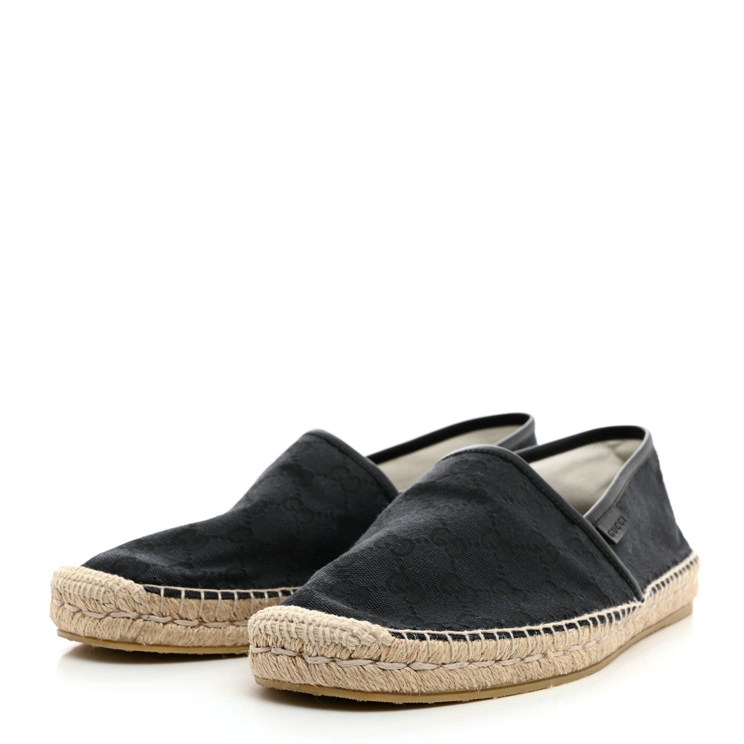 Gucci Monogram Miro Soft Calfskin Mens Espadrilles 9 Blue Black 3 of 9