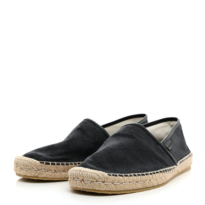 Gucci Monogram Miro Soft Calfskin Mens Espadrilles 9 Blue Black 3 of 9