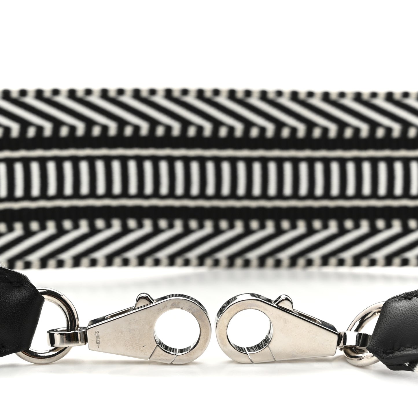 Toile Swift 50mm Sangle Cavale Shoulder Strap Black Ecru