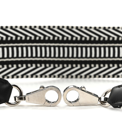 Hermes Toile Swift 50mm Sangle Cavale Shoulder Strap Black Ecru 5 of 5