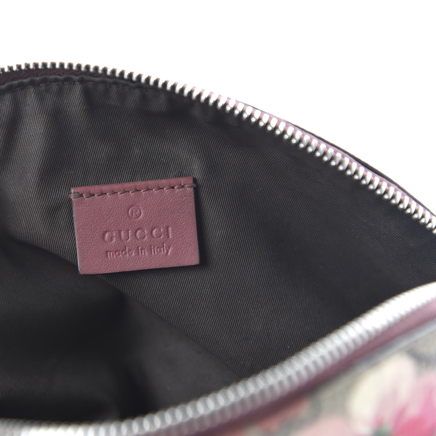 Gucci GG Supreme Monogram Blooms Large Pouch Cosmetic Case Beige Multicolor Dry Rose 8 of 12