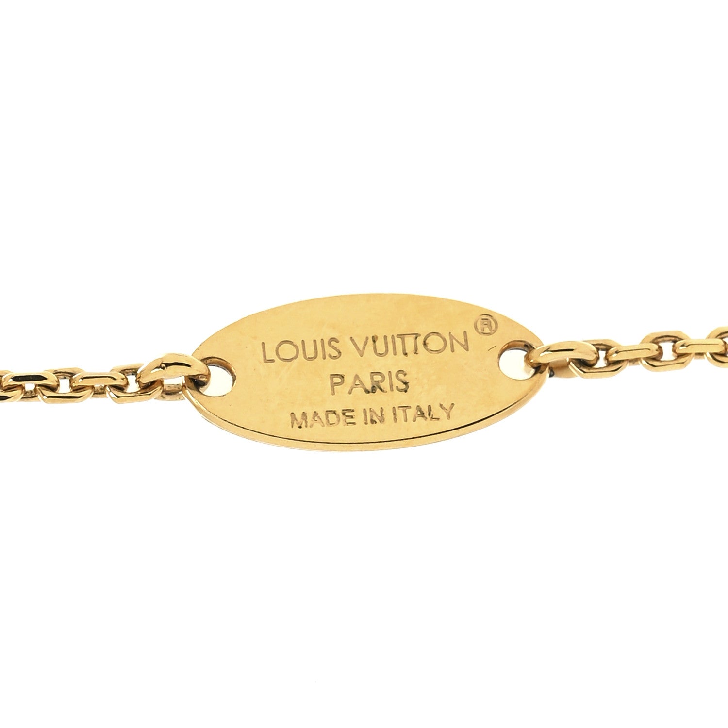 Louis Vuitton Metal Crystal LV In The Sky Necklace Gold 5 of 6