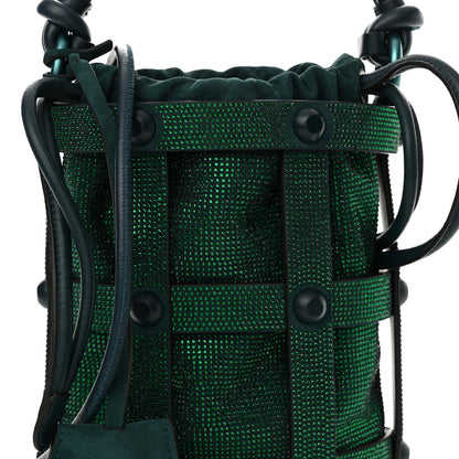 Salvatore Ferragamo Calfskin Crystal Cage Bag Divisa Green 8 of 10