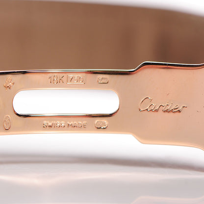 Cartier 18K Yellow Gold Alligator Diamond 20mm Tank Chinoise Quartz Watch Pink 7 of 7