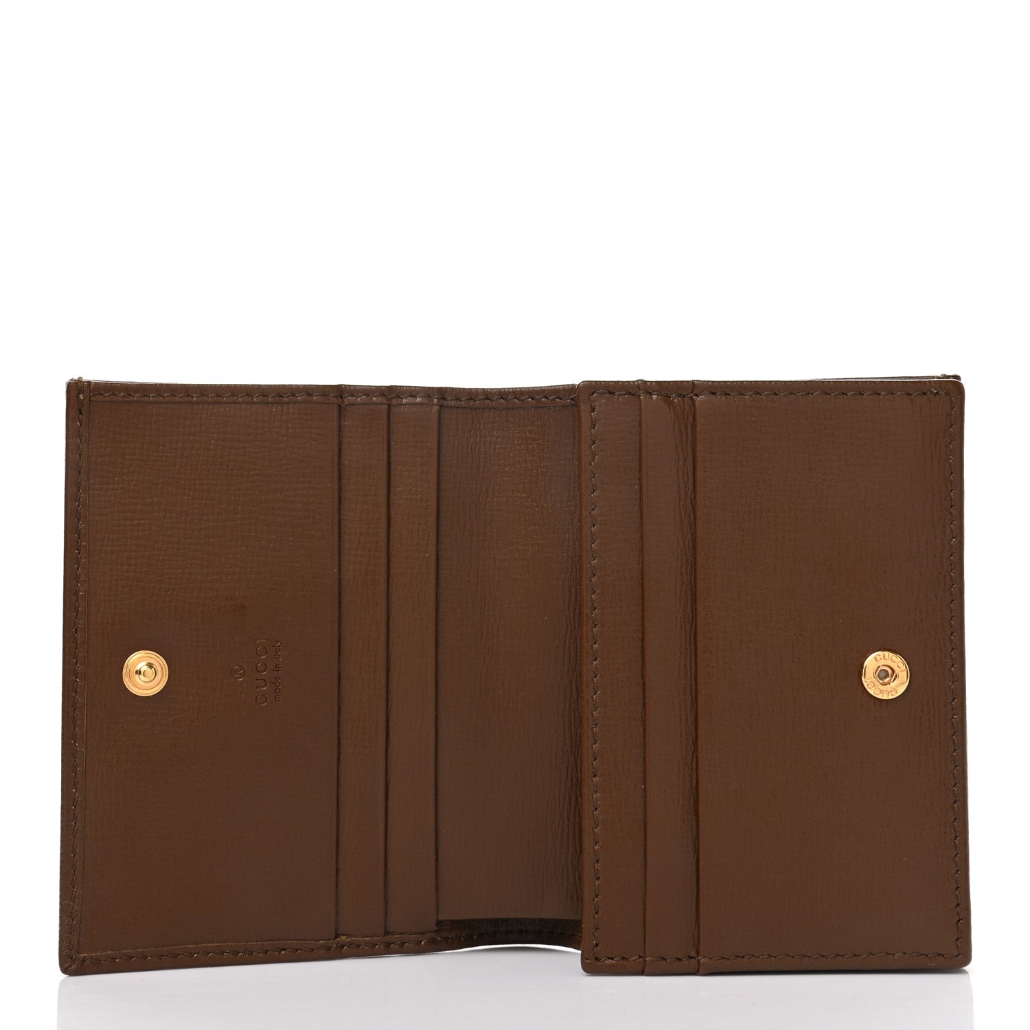 Gucci GG Supreme Monogram Horsebit 1955 Card Case Wallet Beige Ebony Brown Sugar 5 of 8