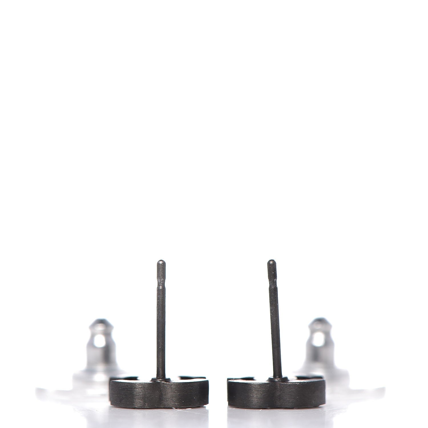 Chanel Crystal Mini CC Earrings Black 3 of 4