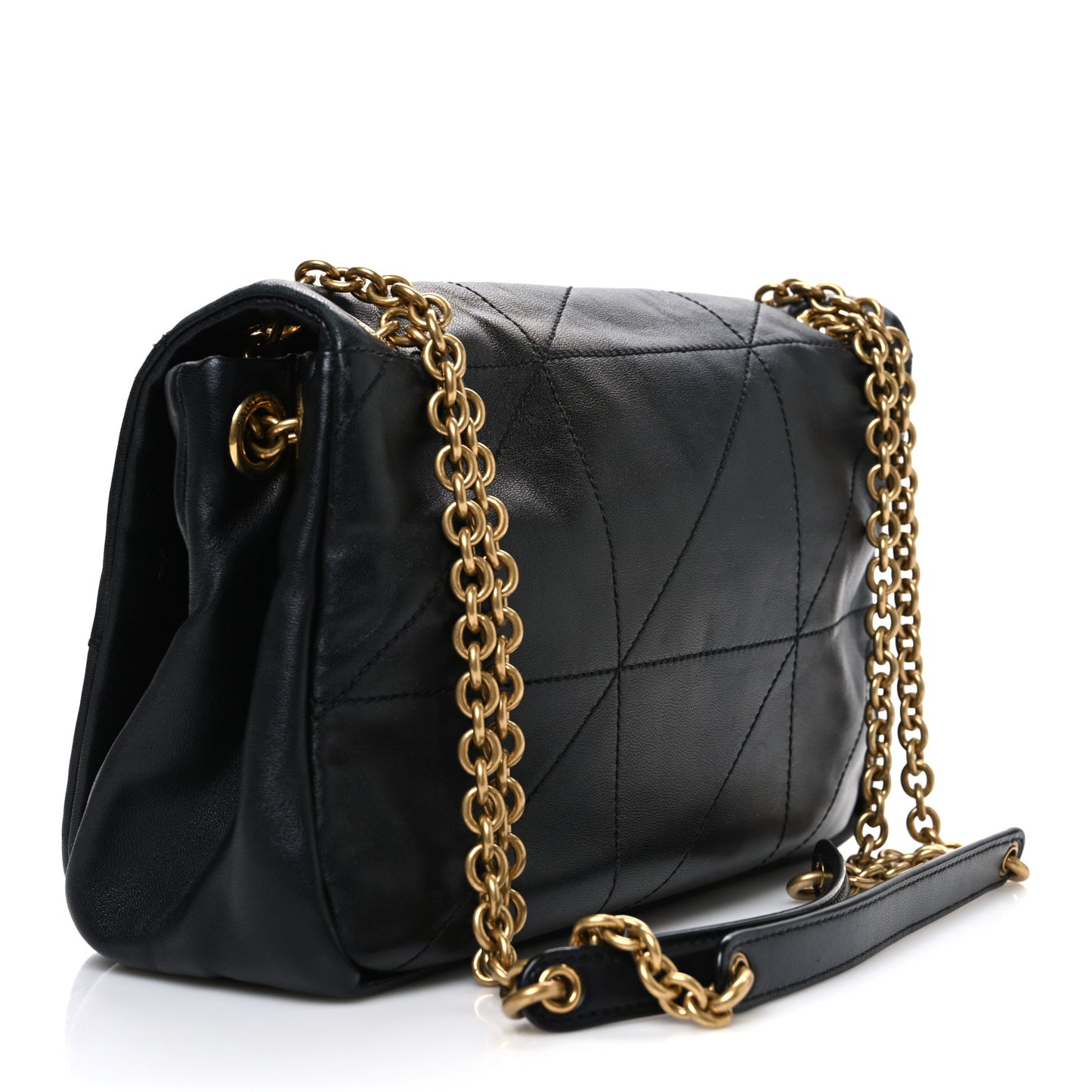 Lambskin Matelasse Monogram Small Jamie 4.3 Black