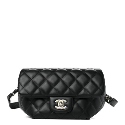 Chanel Calfskin Quilted CC Uniform Flap Belt Bag Black 1 of 9