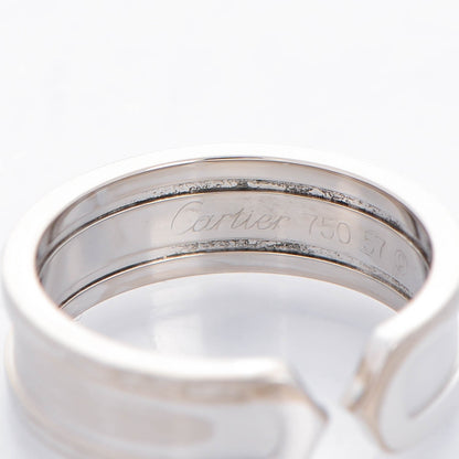 Cartier 18K White Gold 7mm C De Ring 57 8 7 of 7