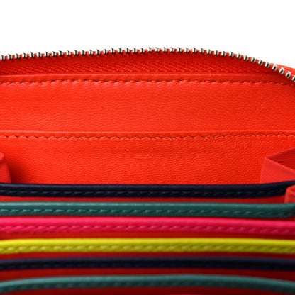 Christian Dior Lambskin Cannage Mini Lady Dior Zip Portemonnaie Orange 7 of 7