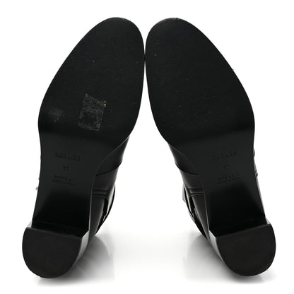 Hermes Calfskin Frenchie 50 Ankle Boots 37 Black 5 of 9