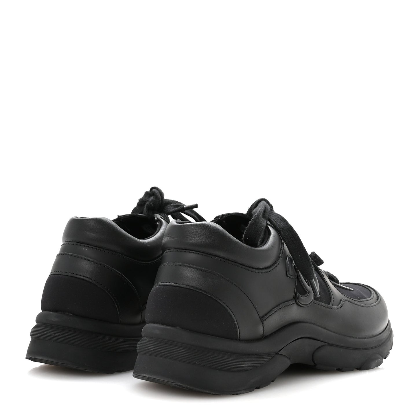 Calfskin Lambskin CC Uniform Sneakers 40 Black
