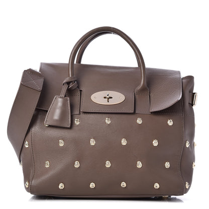 Mulberry Calfskin Studded Medium Cara Delevingne Convertible Satchel Taupe 1 of 8