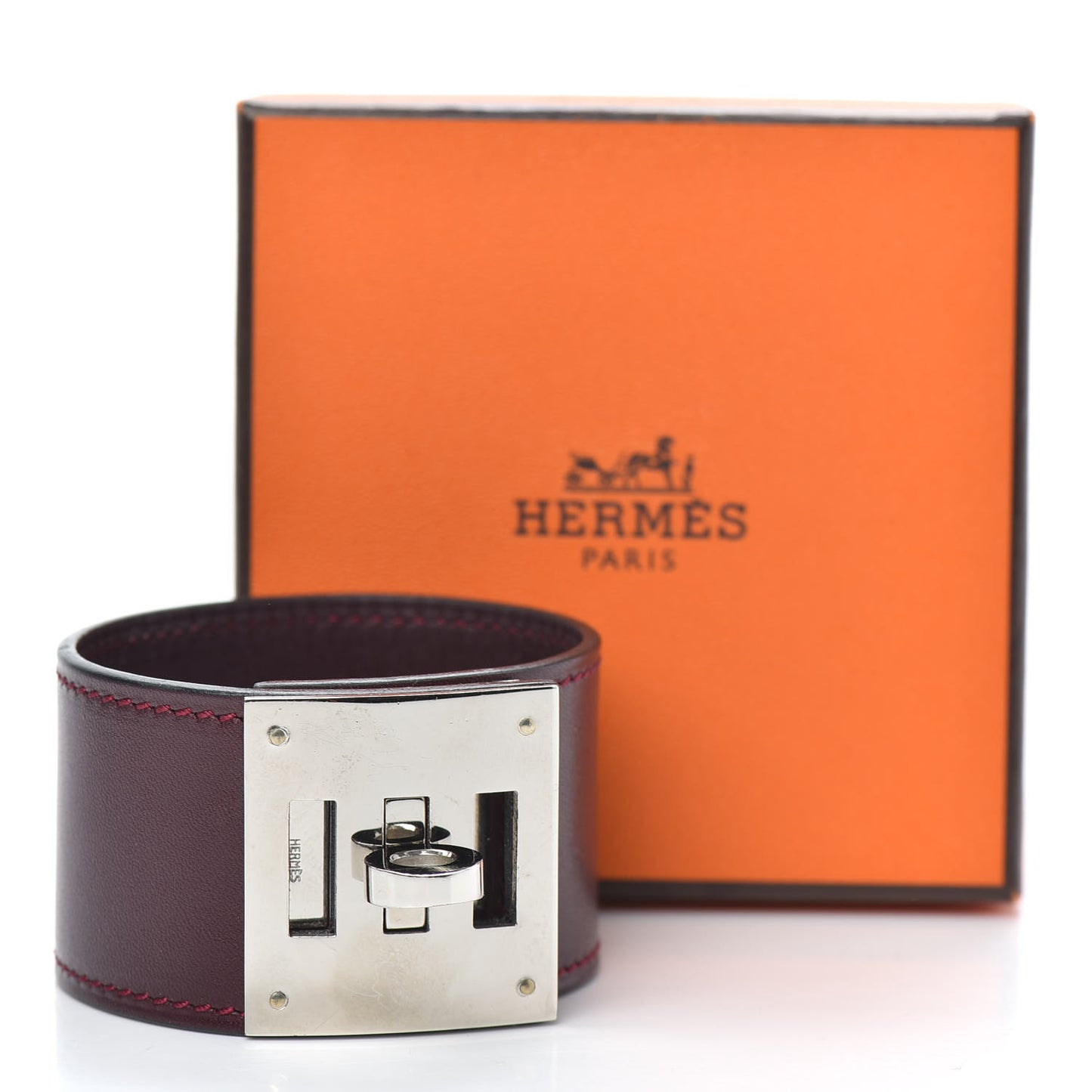 Swift Kelly Dog Bracelet Rouge H
