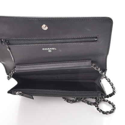 Chanel Patent Caviar Timeless CC Wallet on Chain WOC Black 5 of 8