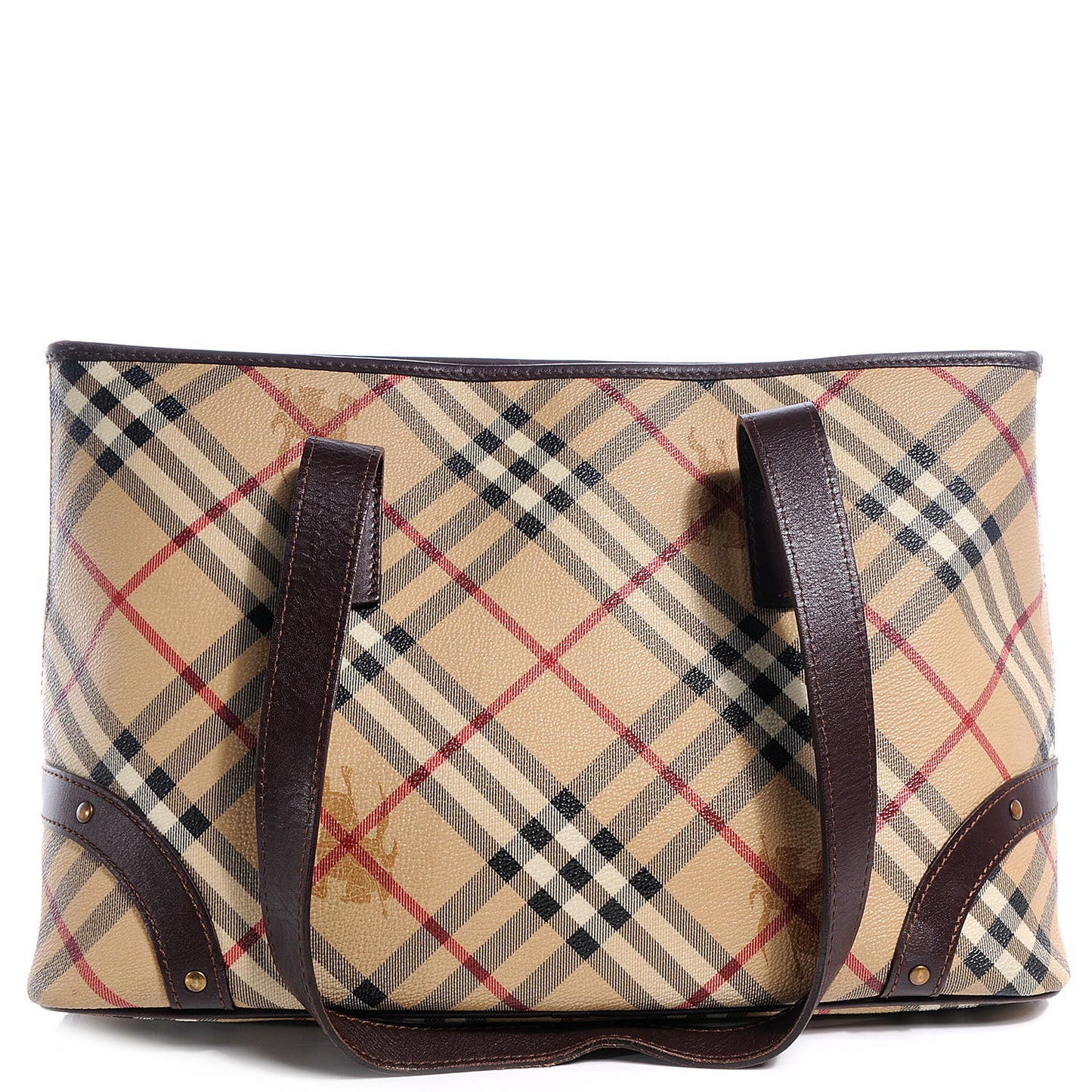 Haymarket Check Studded Tote Brown