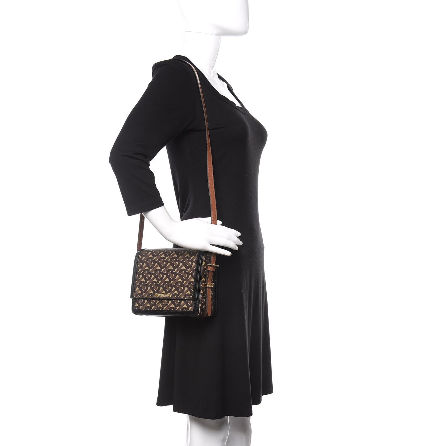 E-Canvas Monogram Small Grace Bag Bridle Brown