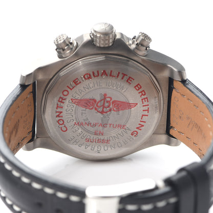 Breitling Titanium Calfskin 44mm Avenger Chronograph M1 Quartz Watch Black E73360 5 of 7