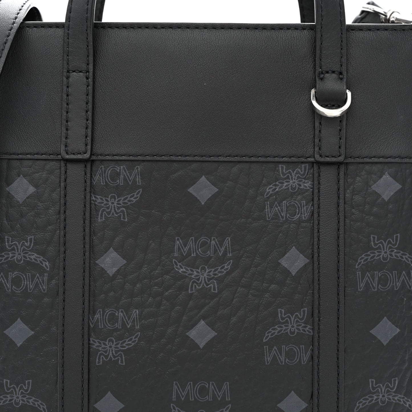 Visetos Nappa Mini Toni Top Zip Shopper Tote Black