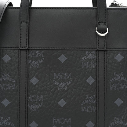MCM Visetos Nappa Mini Toni Top Zip Shopper Tote Black 7 of 10