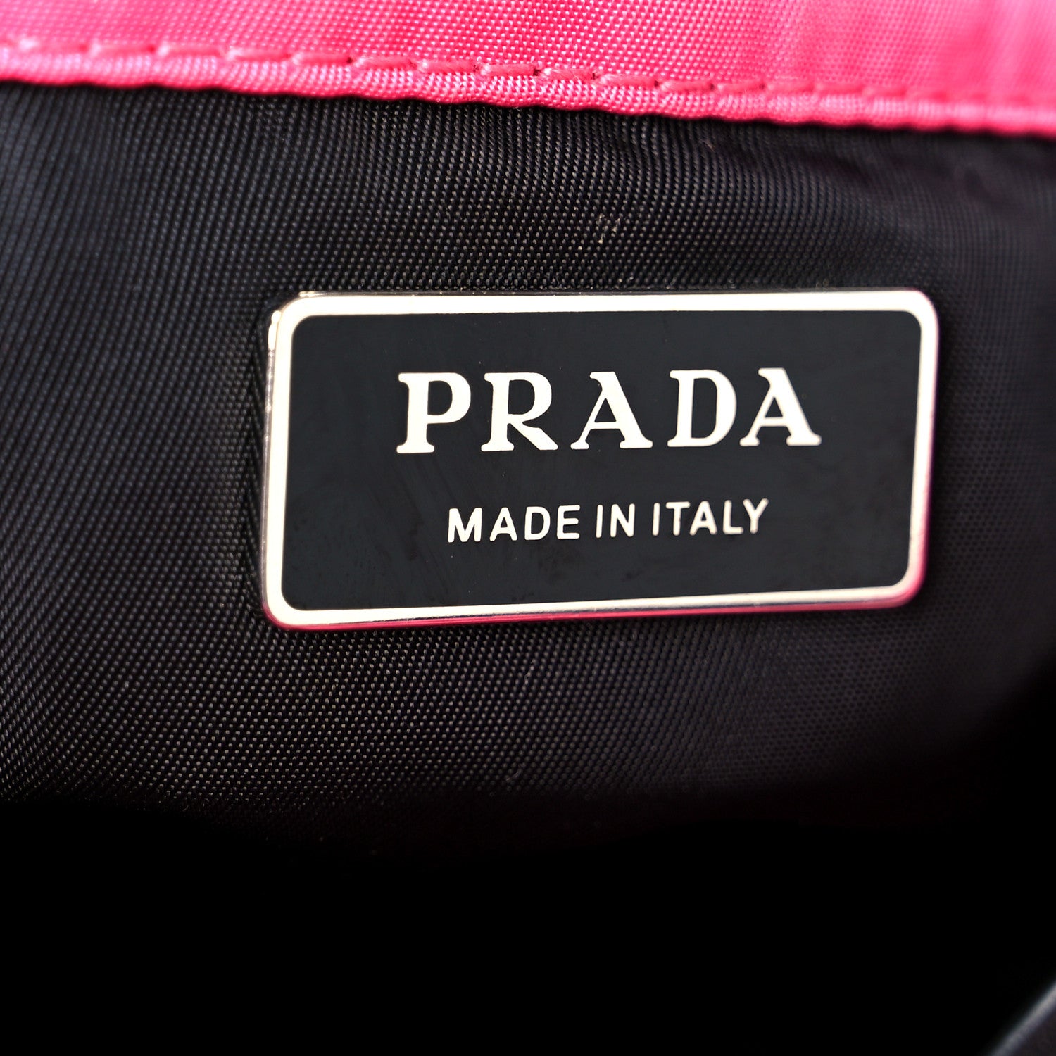 Prada Tessuto Nylon Soft Padded Shopping Tote Fuxia 6 of 10