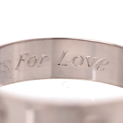 Cartier 18K White Gold 5.5mm LOVE Ring 66 11.50 6 of 7