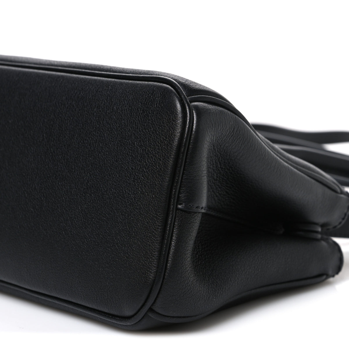 Prada Soft Grain Medium East West Galleria Double Zip Bag Black 9 of 9