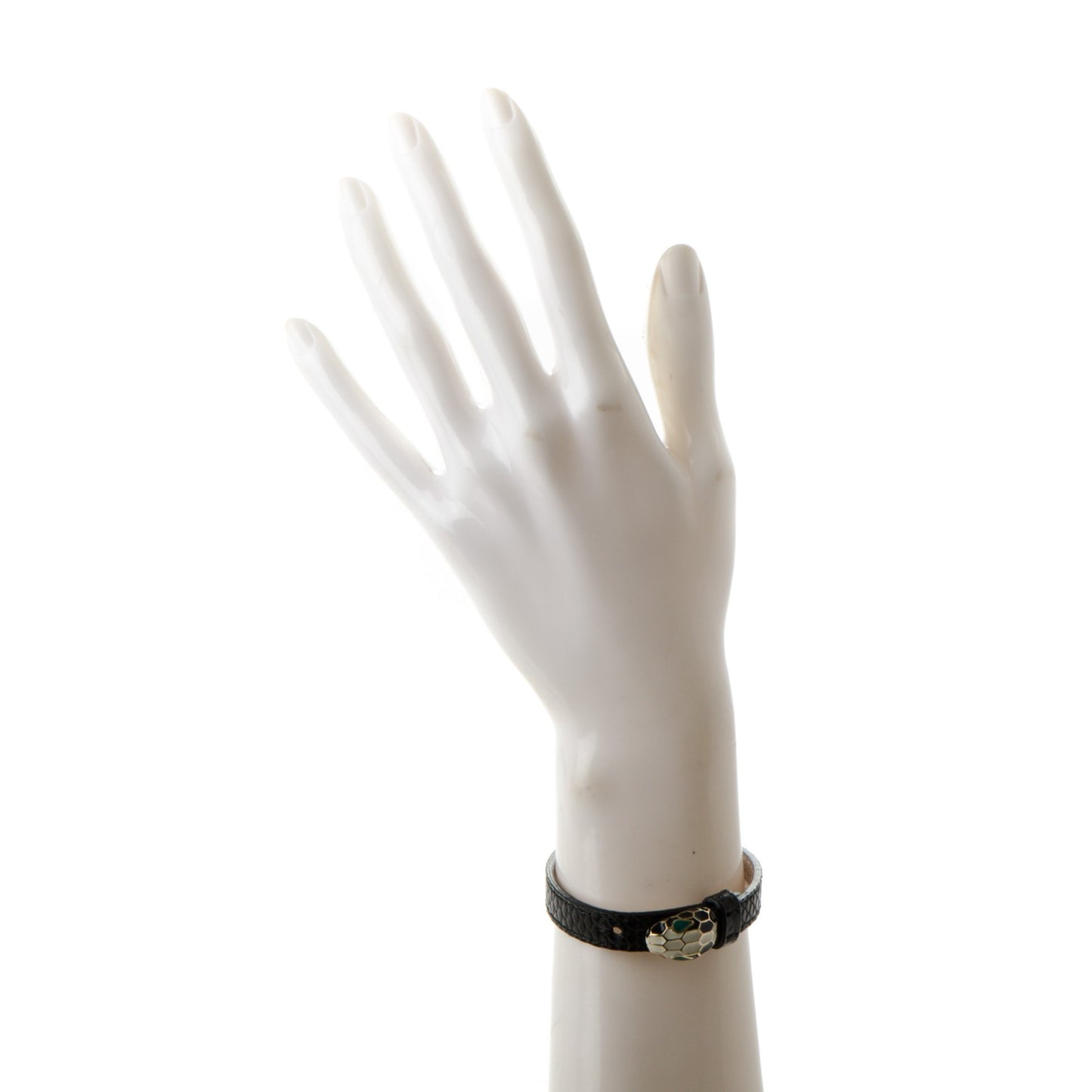Karung Snakeskin Malachite Serpenti Forever Bracelet S Black