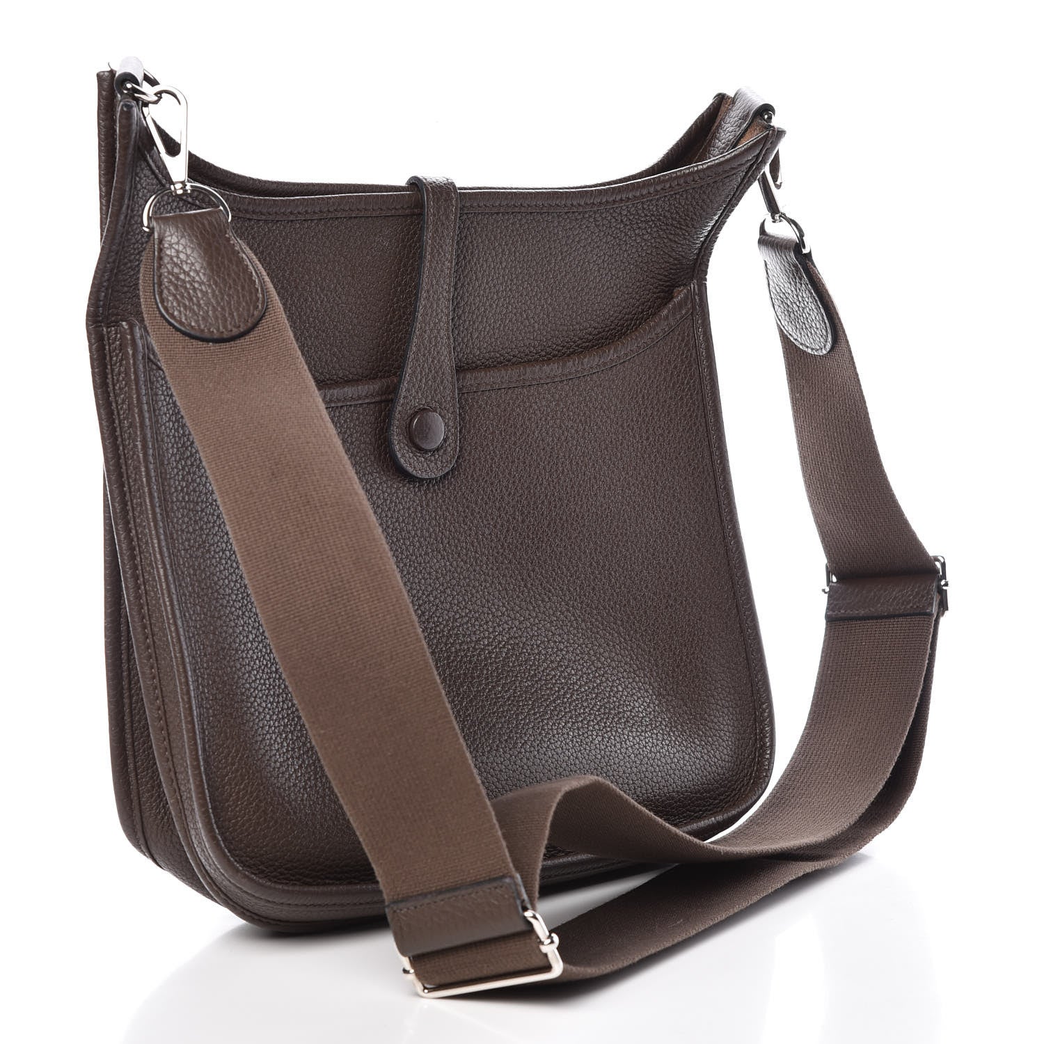 Hermes Taurillon Clemence Evelyne III PM Chocolate 3 of 11