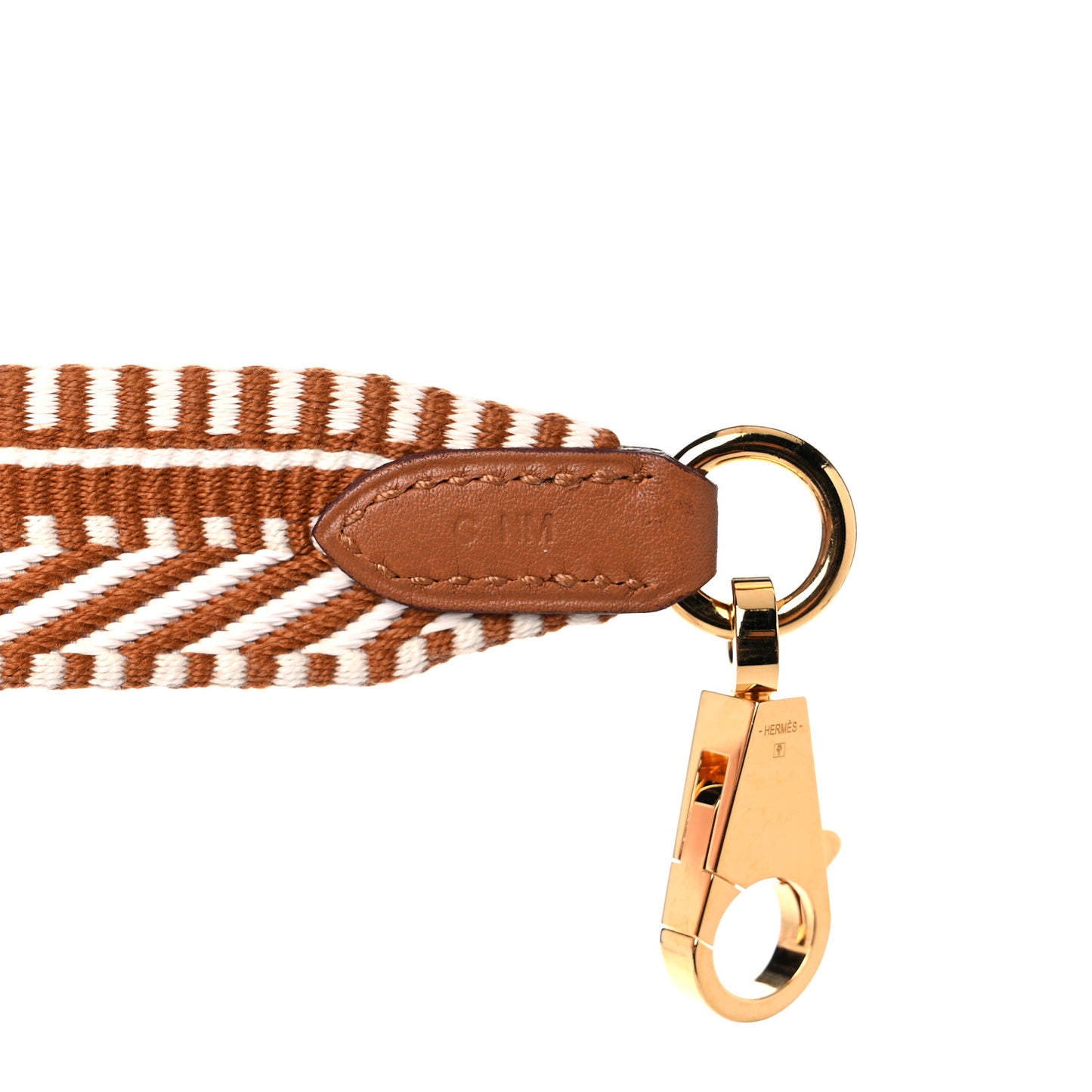 Toile Swift 25mm Sangle Cavale Shoulder Strap Ecru Beige Gold