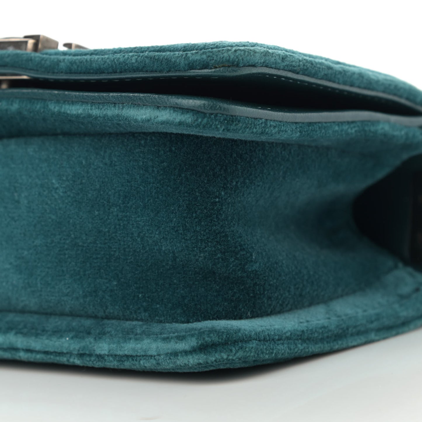 Velvet Quilted Mini Boy Flap Turquoise