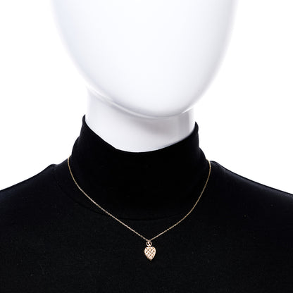 Gucci 18K Yellow Gold Diamantissima Heart Pendant Necklace 2 of 5