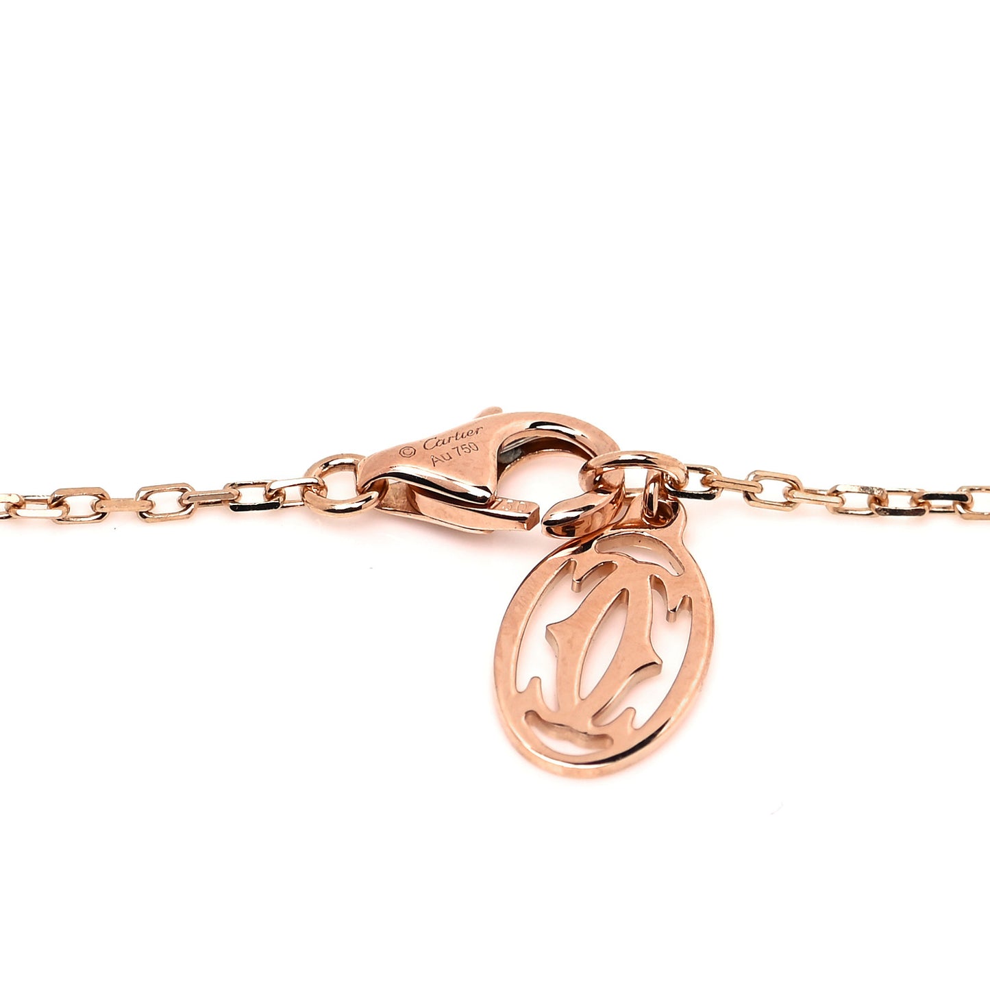18K Pink Gold Diamond SM D'Amour Pendant Necklace